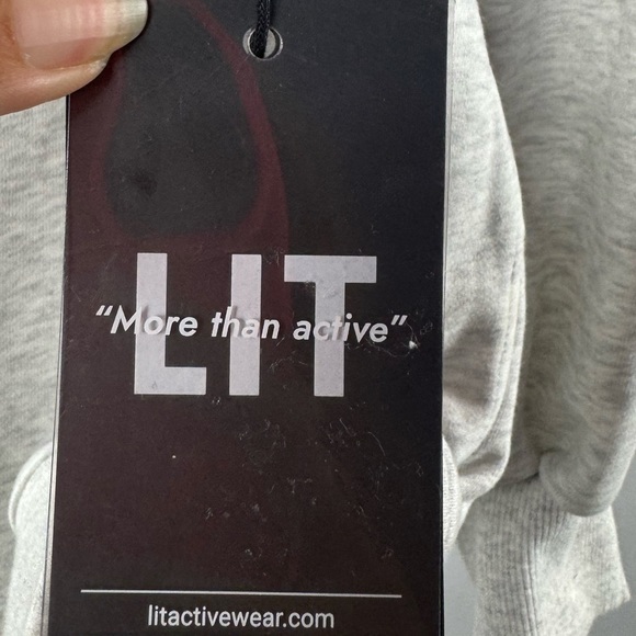 NWT Lit Whisper Oversized Turtleneck Sweatshirt in Heather Grey Size Small - Picture 6 of 10